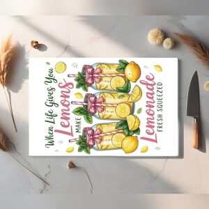 Lemonade Themed Cutting Board